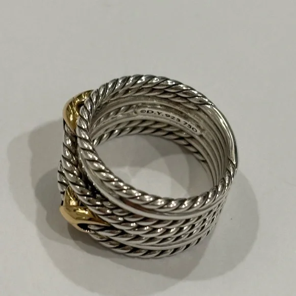 David Yurman Double X Crossover Ring - Picture 3 of 5